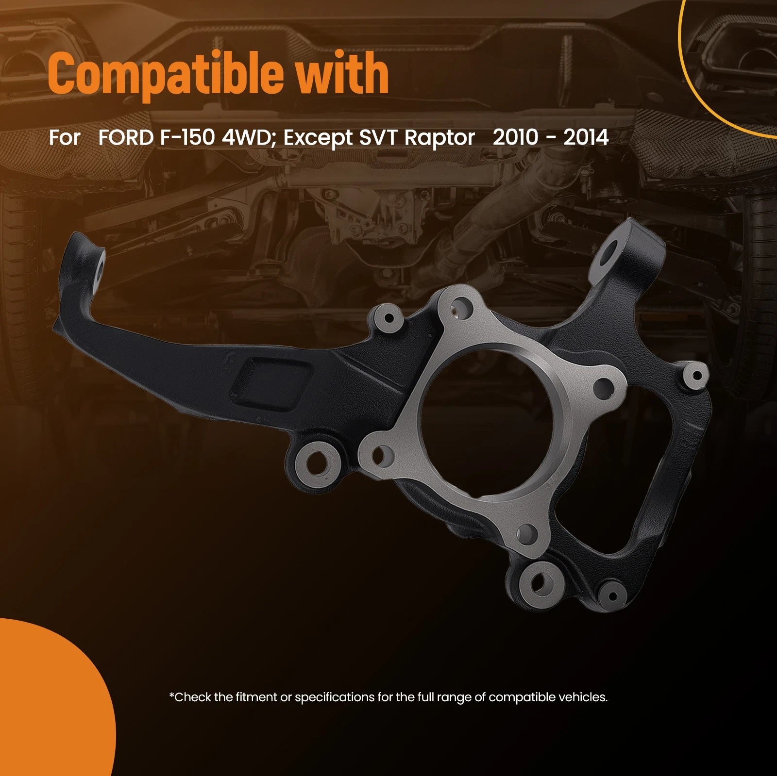 Set of 2 Front Knuckles for Ford F-150 4WD (2010–2014) AL3Z3K186B 698-205