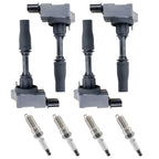 Set of 4 Ignition Coils + 4 Iridium Spark Plugs for Buick Regal GMC 2.0 (2014–2017)