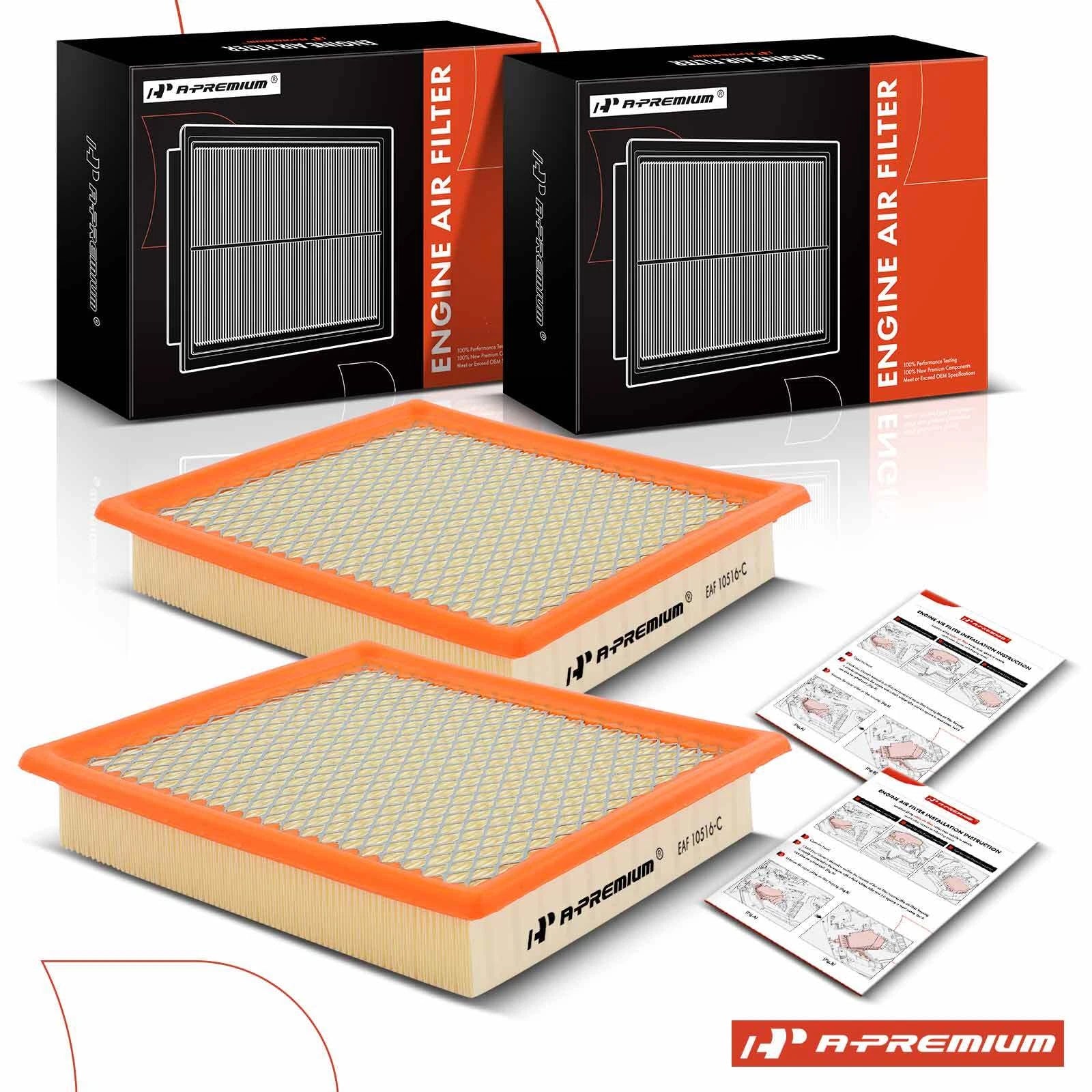 2X Engine Air Filter for Dodge Journey (2009–2020)
