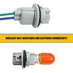 Amber Bulb Socket Turn Brake Signal Light Wire Harness Plug Connector for