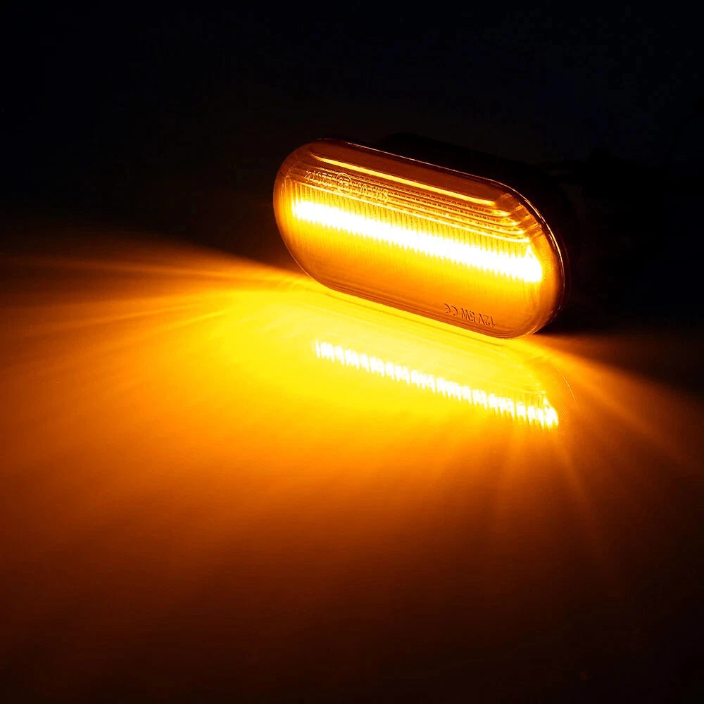 Sequential Smoked LED Side Marker Lights for VW Golf Jetta GTI R32 Passat (1999–2005)