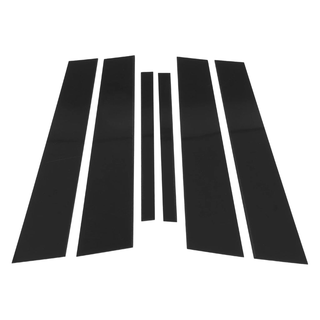 6 Pcs Door Pillar Window Trim for BMW 3-Series (2006–2011) Black