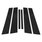 6 Pcs Door Pillar Window Trim for BMW 3-Series (2006–2011) Black