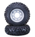Set of 2 ATV Tire Wheel Assembly P3501 24x8-12 4-156 PCD 4+3 Silver