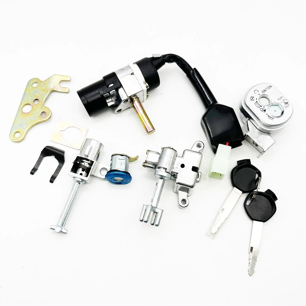 Ignition Switch Gas Cap Seat Lock Set with 2 Keys for Yamaha Zuma 125 (2002–2019)
