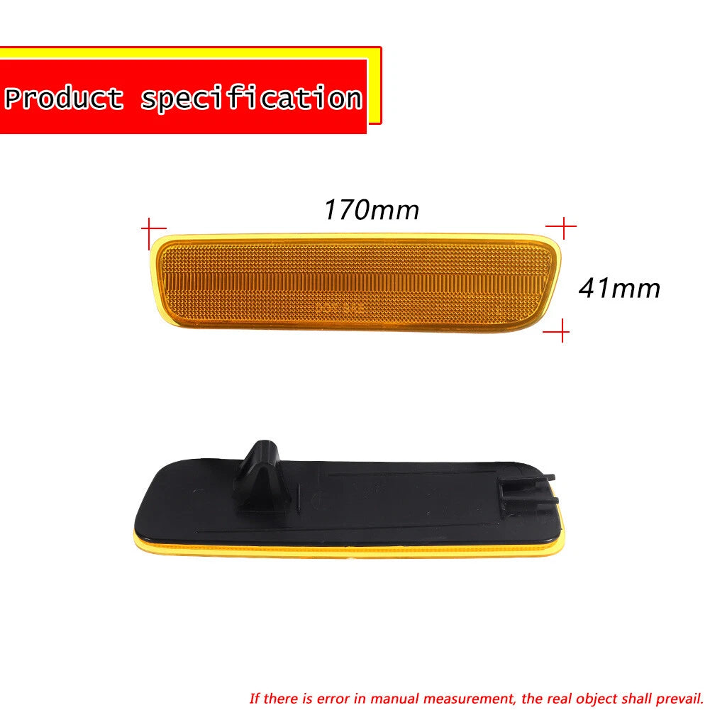 Front Wheel Fender Side Marker Lights for Chrysler Pacifica (2004–2008) Amber Lens