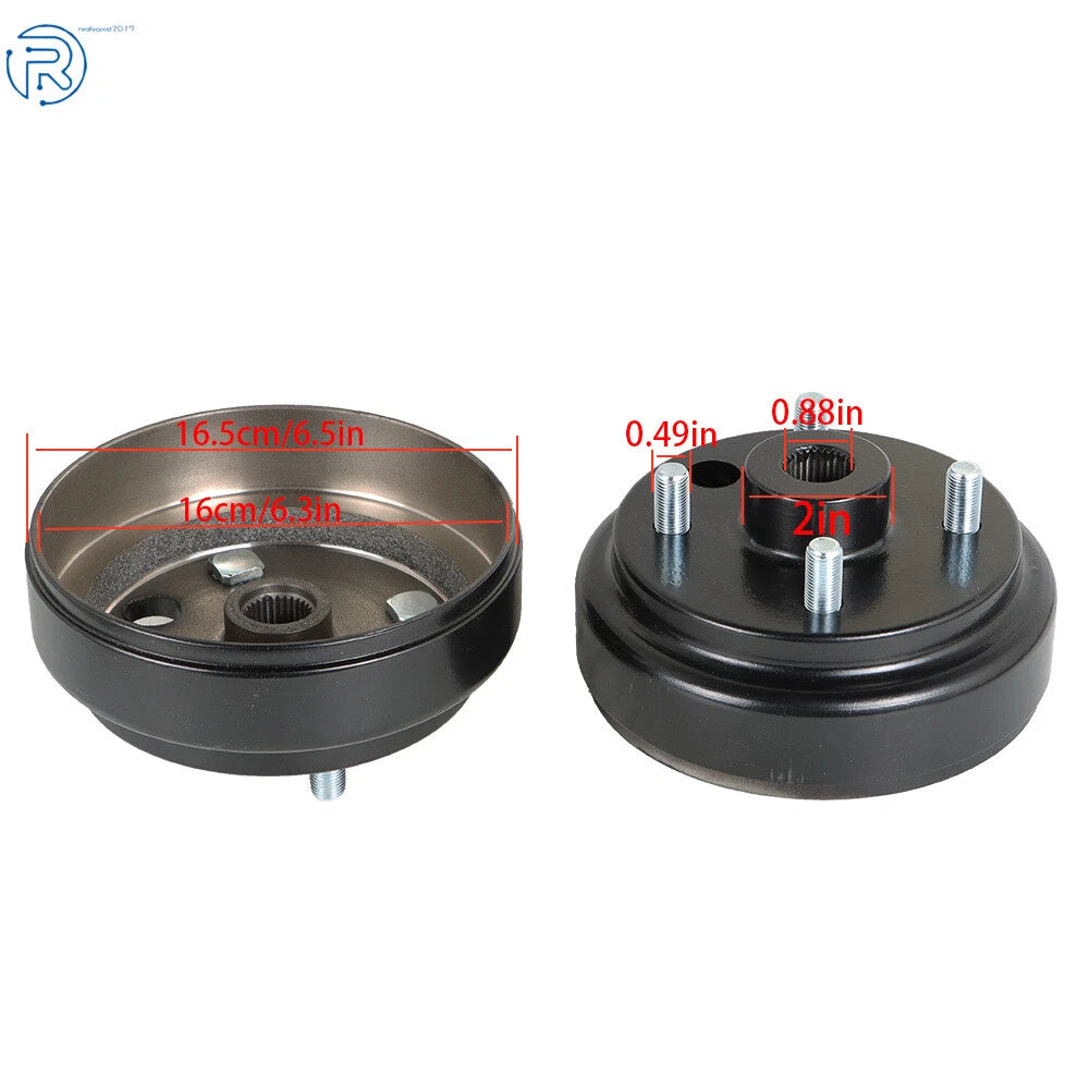 2X Rear Wheel Brake Hub Drum for EZGO RXV (1991-Present)
