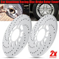 2X Cross Drilled Aluminum Brake Disc Cover for Car Wheel Decor 2.95"