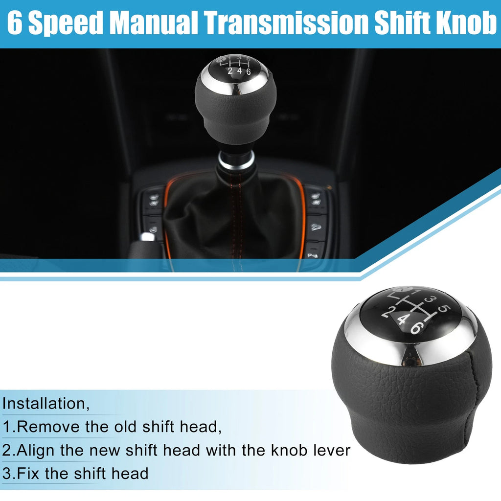 6 Speed Manual Transmission Shift Knob for Toyota Corolla  Black Plastic