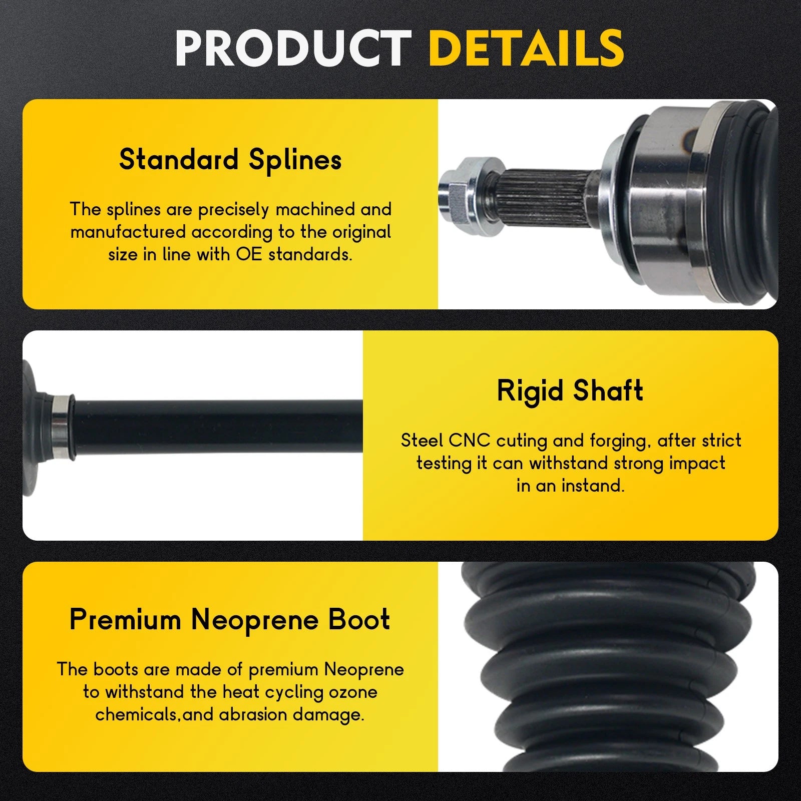 Front Left CV Axle Shaft Assembly for Honda Fit (2009–2011)