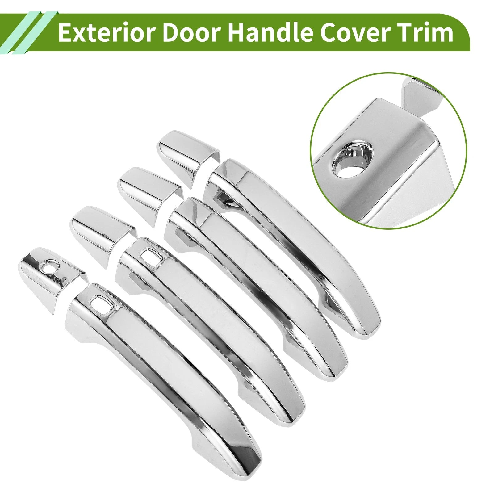 Exterior Door Handle Cover Trim for Chevrolet Colorado (2023–2024) Silver Tone ABS