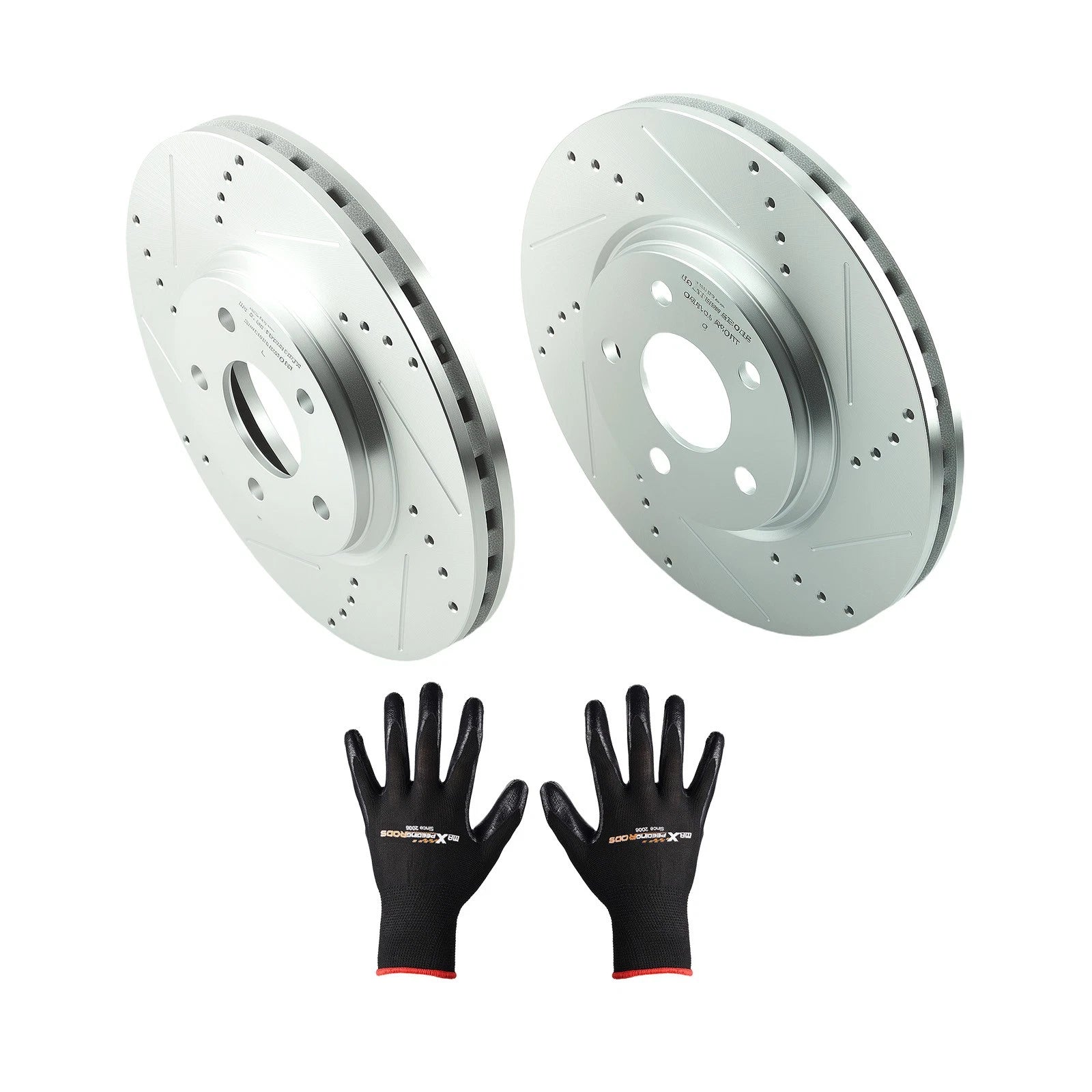 Set of 2 Front Drilled & Slotted Brake Rotors for Pontiac G5/G6 (2005–2009)