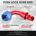 AN8 90 Degree Swivel Oil/Fuel Line Hose End Push-On Male Fitting