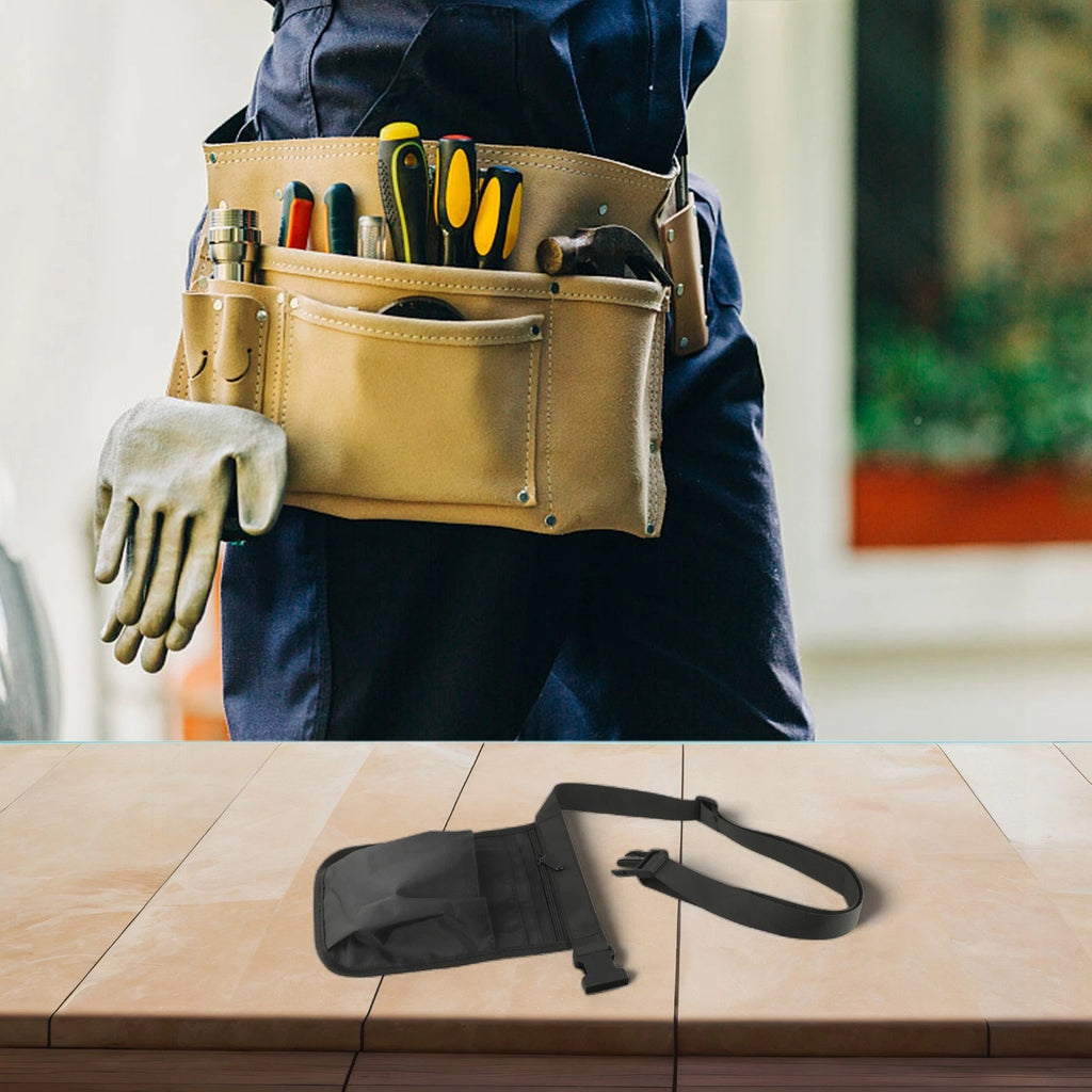Heavy Duty Tool Organizer Waist Bag with Zippered Pockets