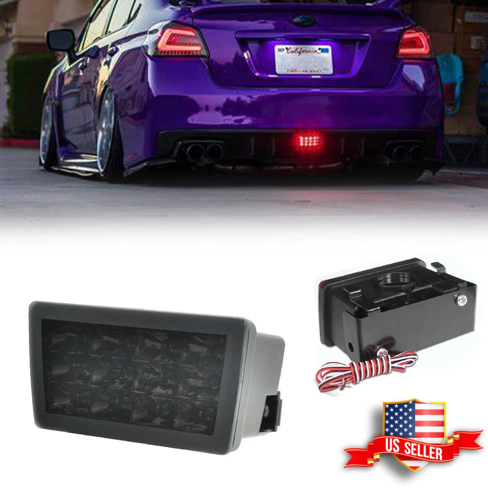 Set of 2 Smoked Lens LED Rear Fog Brake Lights for Subaru WRX STI (2015–2021)