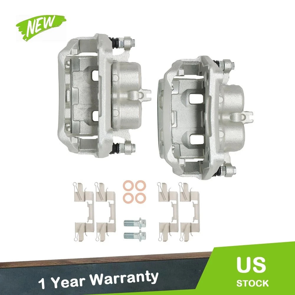 Set of 2 Front LH & RH Brake Calipers w/ Bracket for Nissan Frontier (2005–2019) 41011EA005