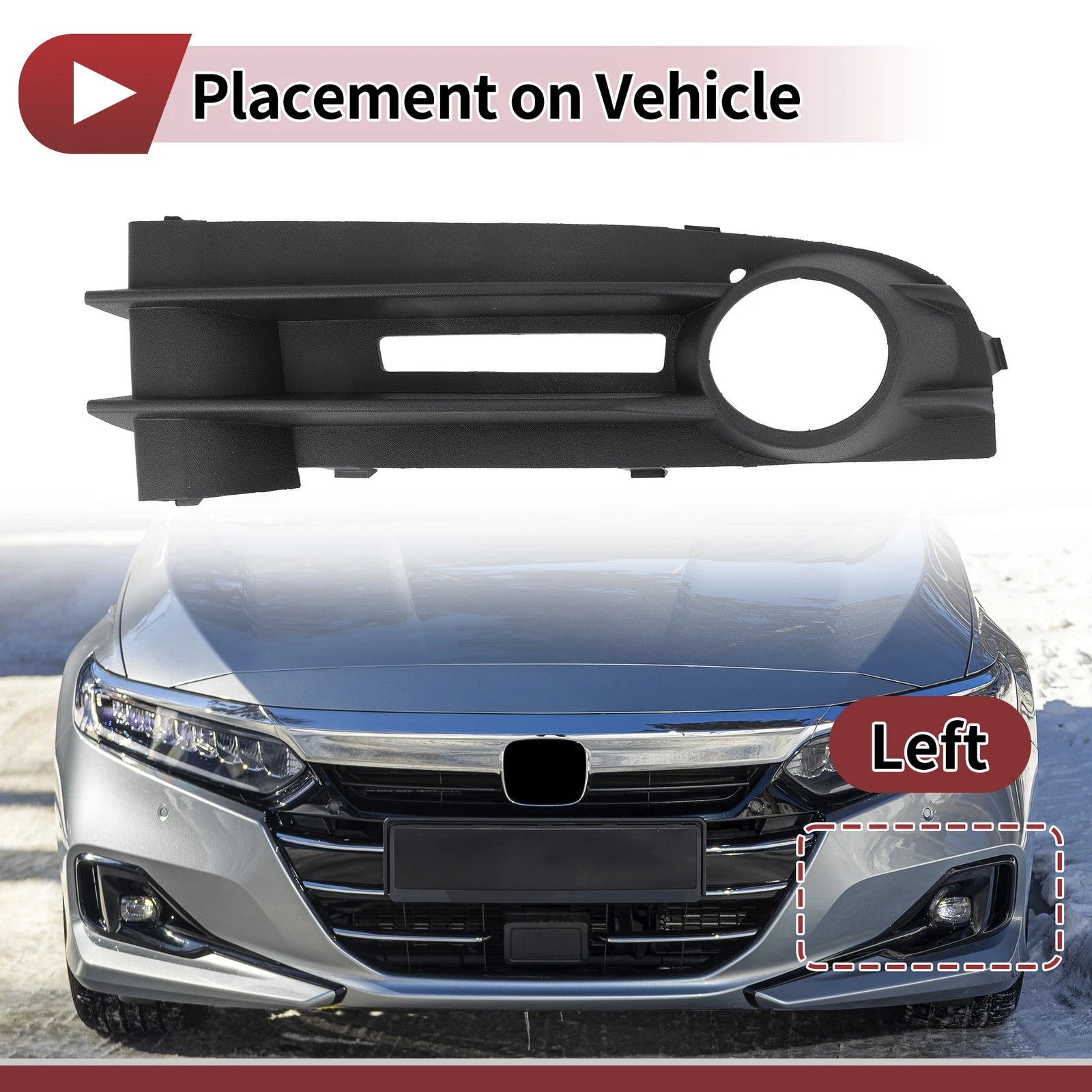 1 Pc Fog Light Grill for Volkswagen Caddy (2004–2010) No. 2K0853683A