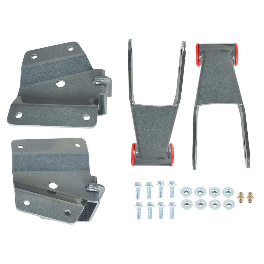 4 Inch Drop Kit Rear Shackles & Hangers for Chevy Silverado 1500 (2007–2018)