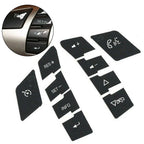 Button Repair Decals Car Sticker 1 Set ABS Black
