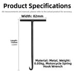 T Handle Alloy Spring Hook Wrench for Motorcycle Exhaust & Kickstand