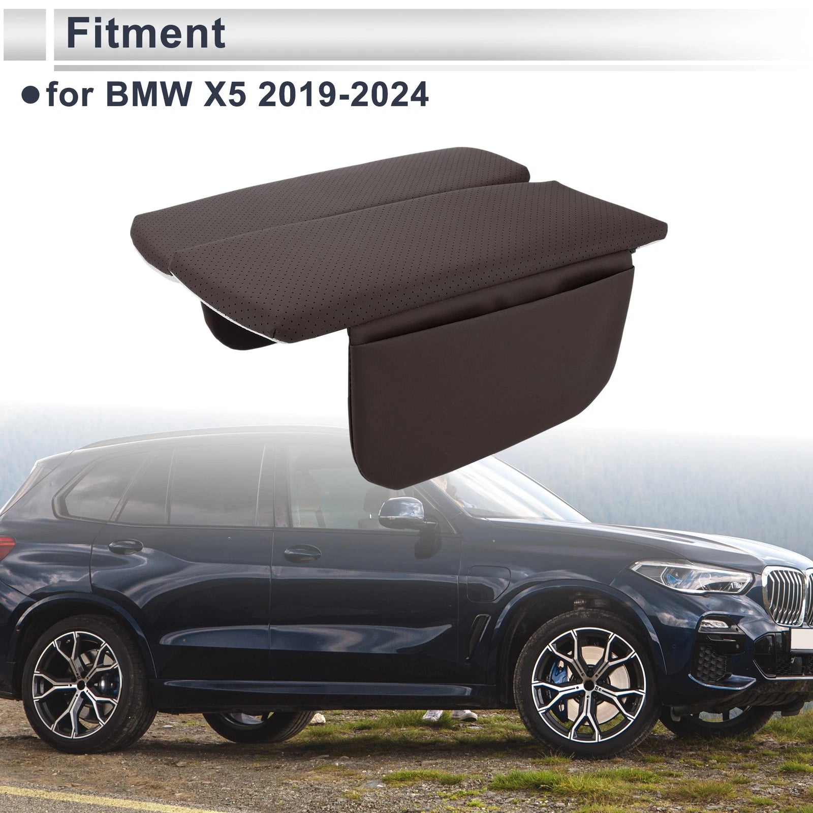 Set of 1 Center Console Cover for BMW X5 (2019–2024) Dark Brown