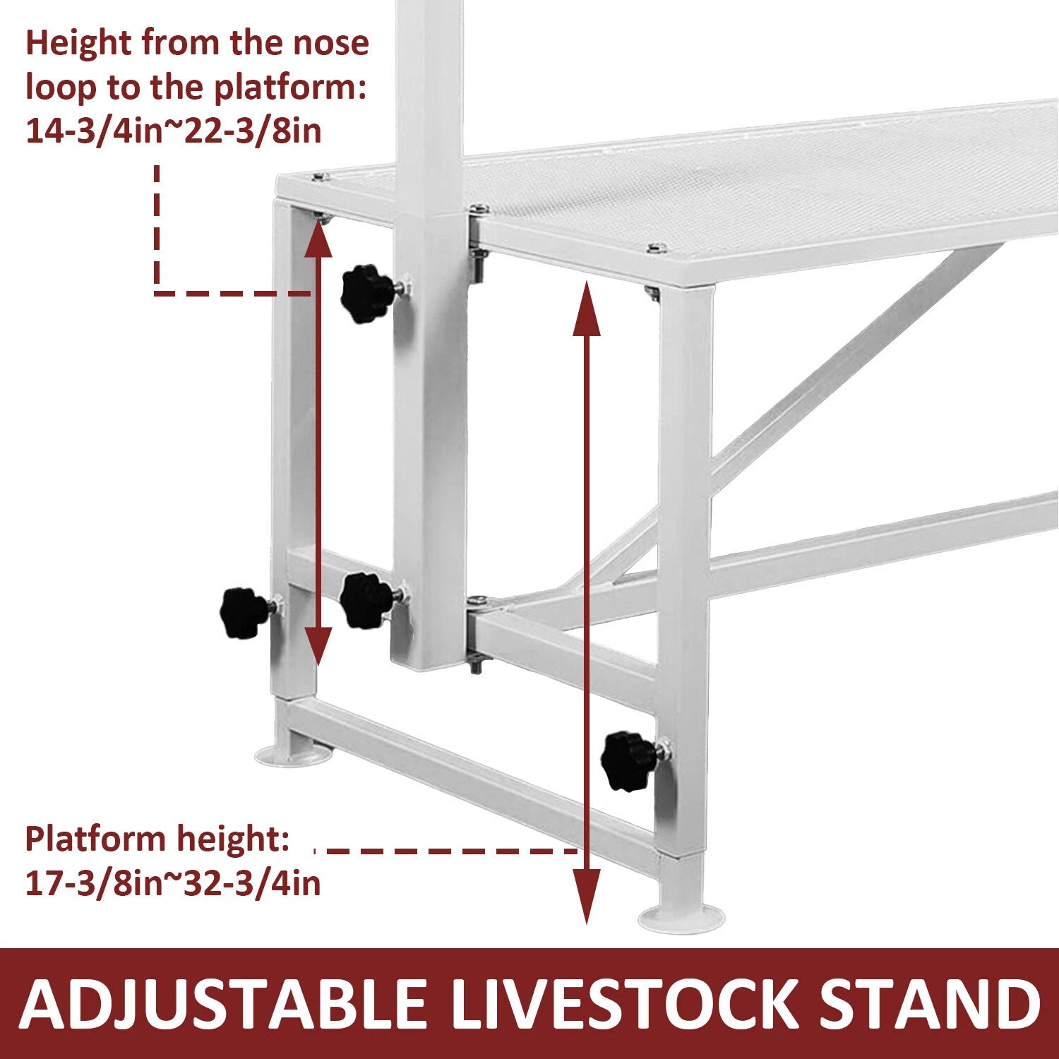 Adjustable Livestock Trimming Stand for Goat Sheep (51"x24")