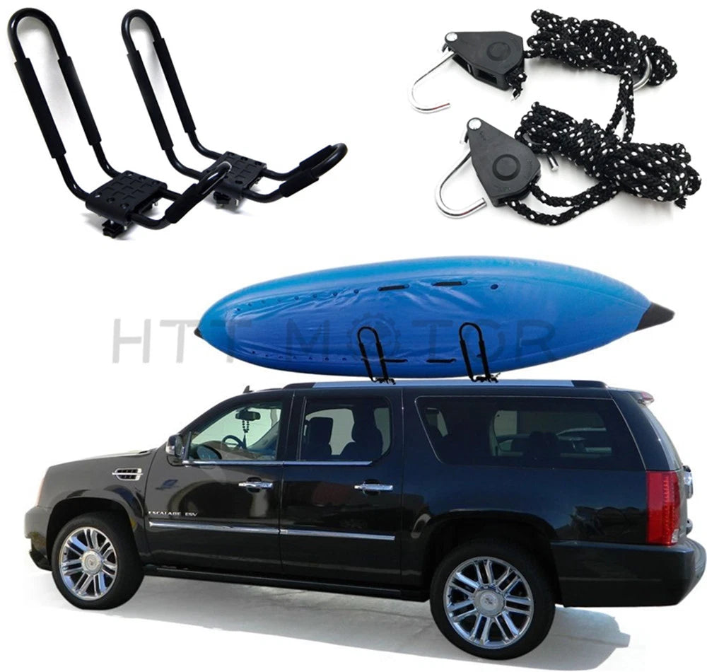 1 Pair Kayak Carrier Rack for Car SUV Truck (J Cross Bar)