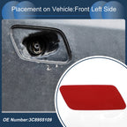 Front Left Washer Nozzle Cover Cap for Volkswagen Passat CC (2008–2012) Red