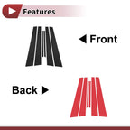 Set of 4 Door Pillar Window Trim for Mitsubishi Lancer (2002–2007) Black