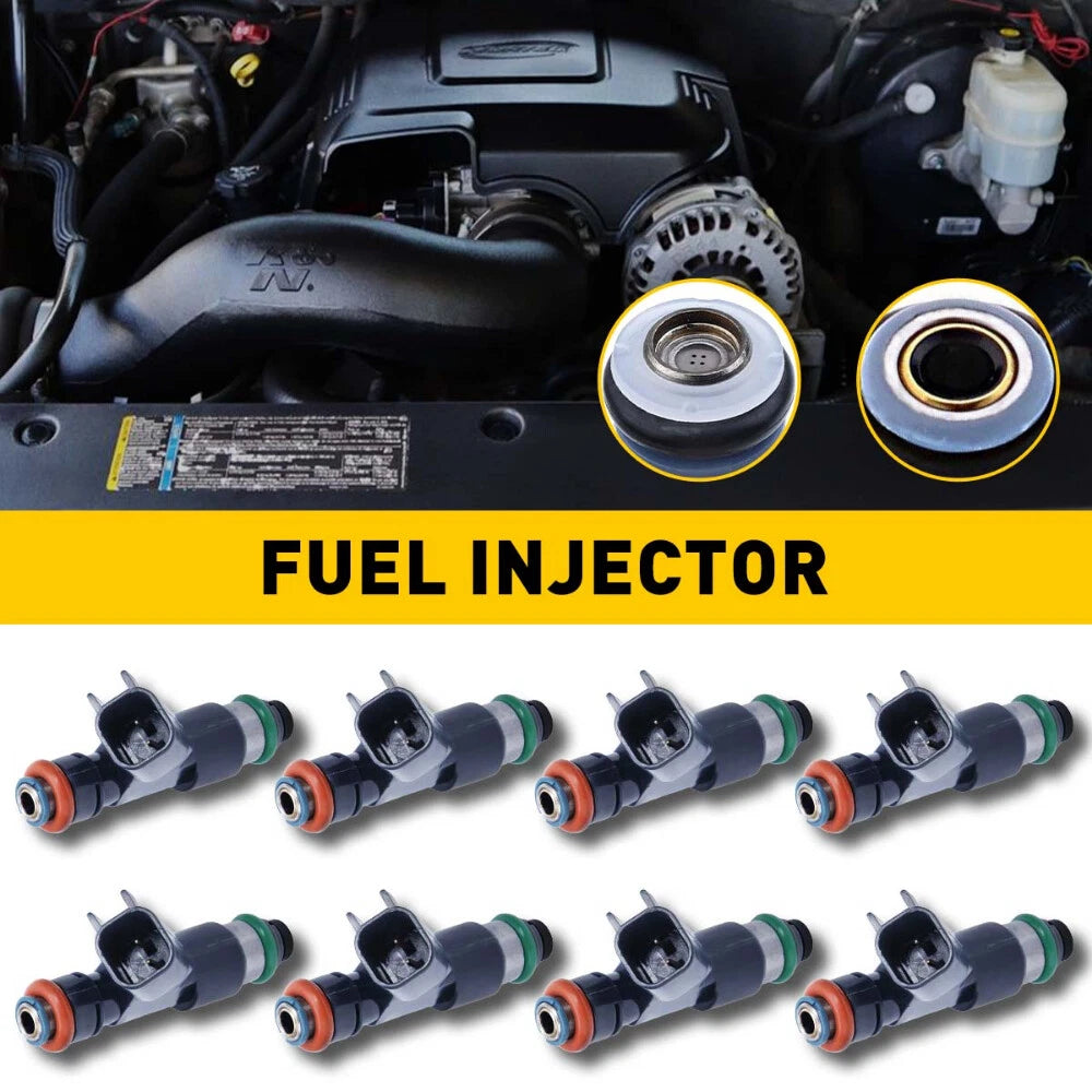 Set of 8 Fuel Injectors for Chevrolet Express 1500 GMC Sierra Yukon