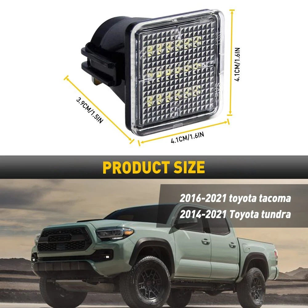 LED White License Plate Lights for Toyota Tacoma (2016–2022)