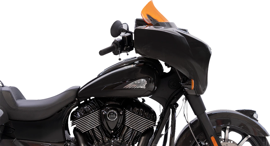 Klock Werks Kolor Flare Windshield 10" for Harley Davidson (2014–2023) - Orange KWW-04-0637