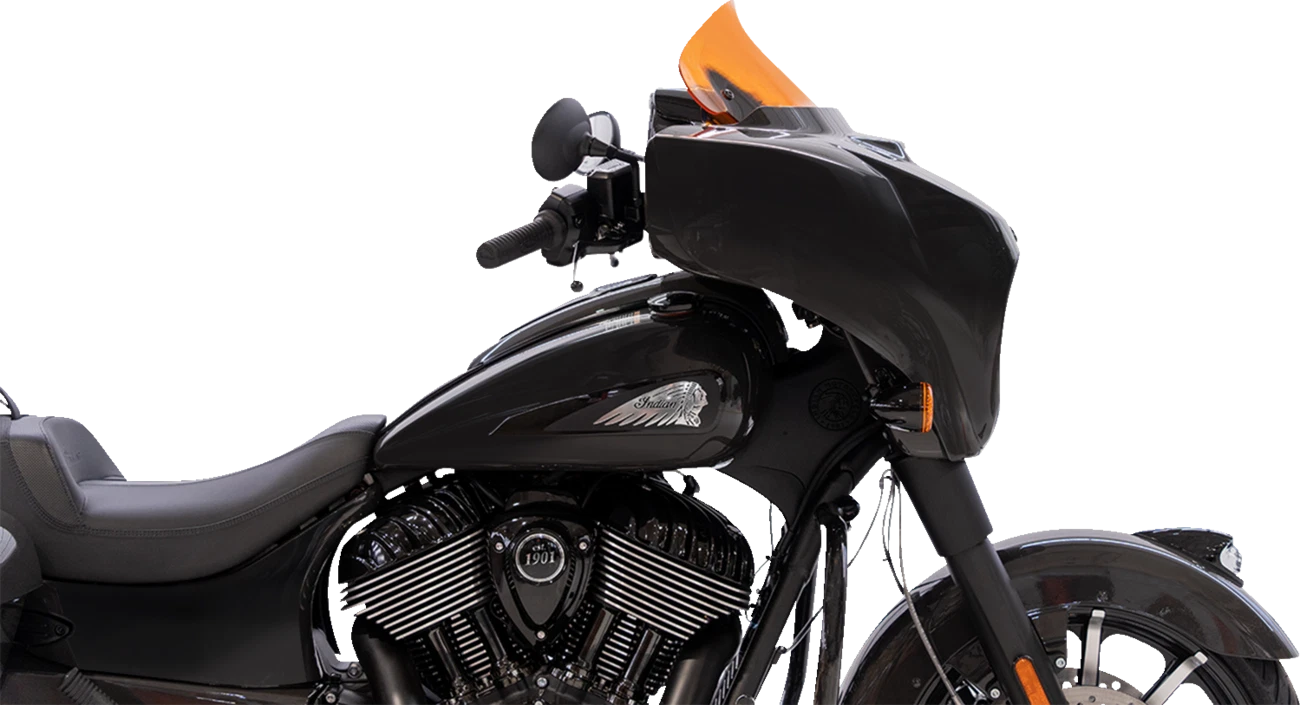 Klock Werks Kolor Flare Windshield 10" for Harley Davidson (2014–2023) - Orange KWW-04-0637