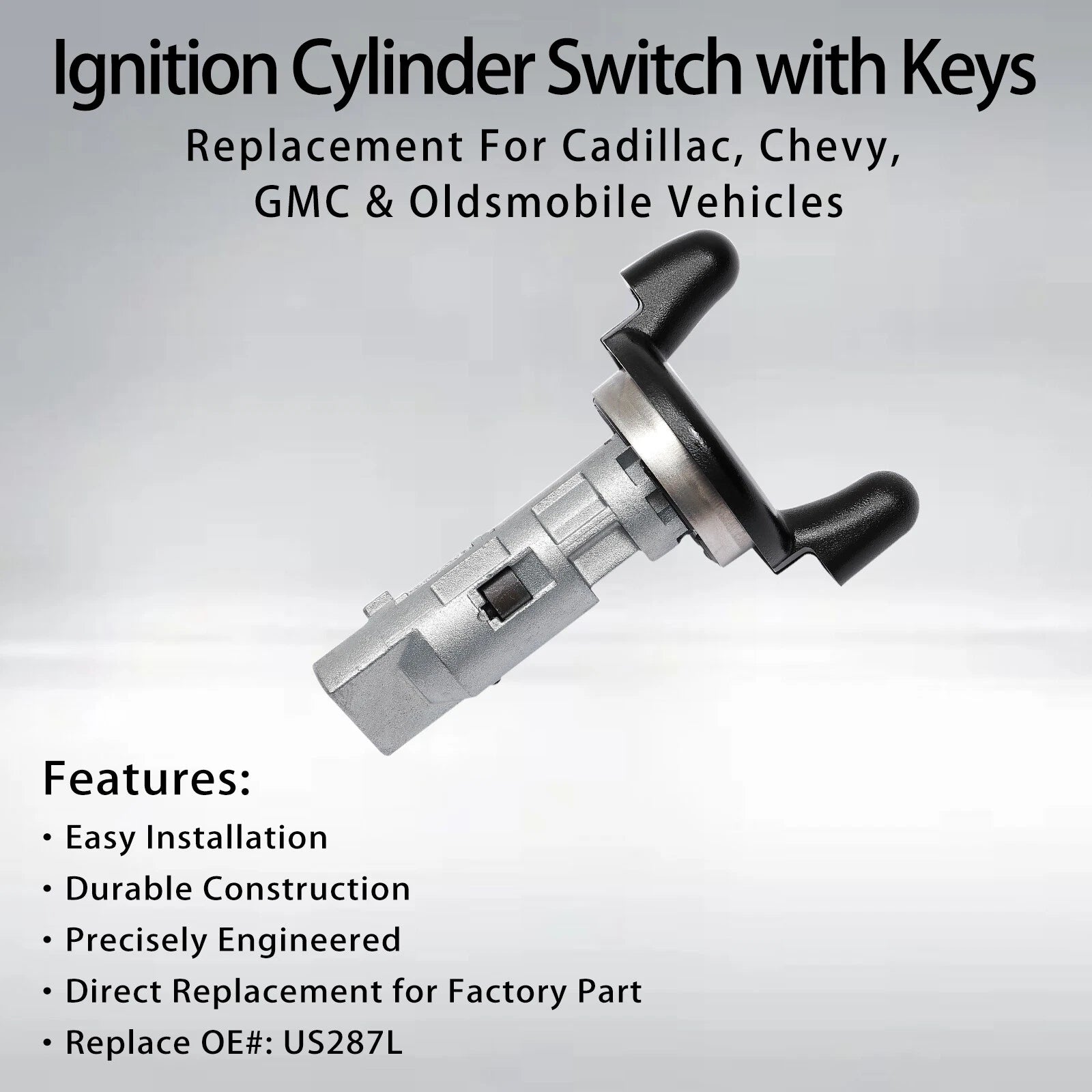 Ignition Switch Lock Cylinder for Chevy Silverado Tahoe GMC Sierra Yukon (1999-2003)