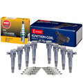 Set of 8 Denso COP Ignition Coils & NGK GPower Spark Plugs for Hyundai Kia (5.0 V8)