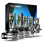 Set of 4 LED Headlight Bulbs H4 H7 H11 9005 9006 6500K Bright Lamps