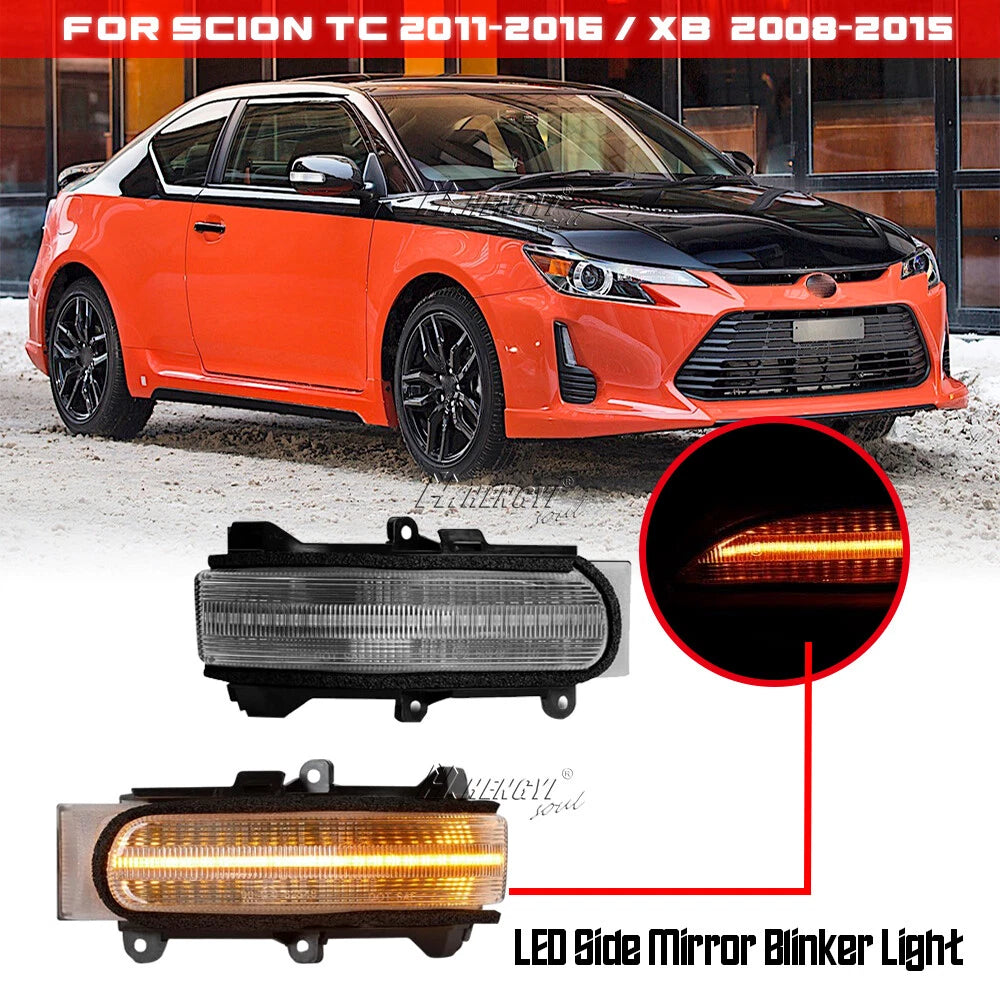 Sequential Side Mirror Turn Signal Light for Scion TC (2011–2016), XB (2008–2015)