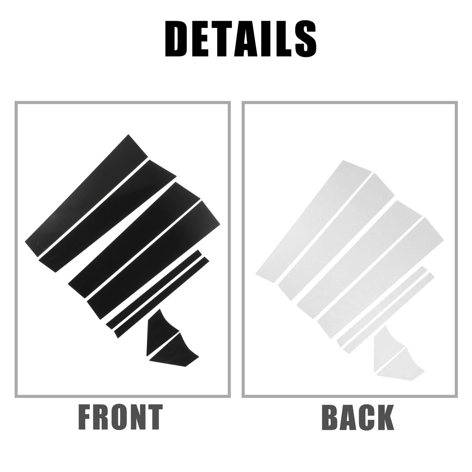 8 Pcs Door Cover Trim Pillar Post Stickers for Nissan Sentra 