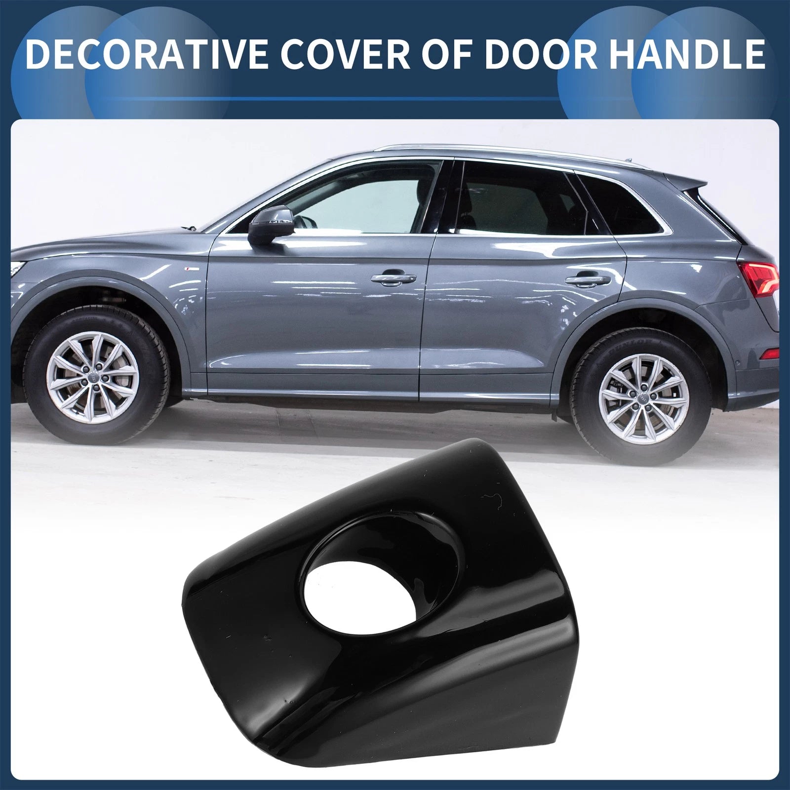 Door Handle Cover Front Left No. 8T0837879 for Audi A4/Avant (2013–2015) Black