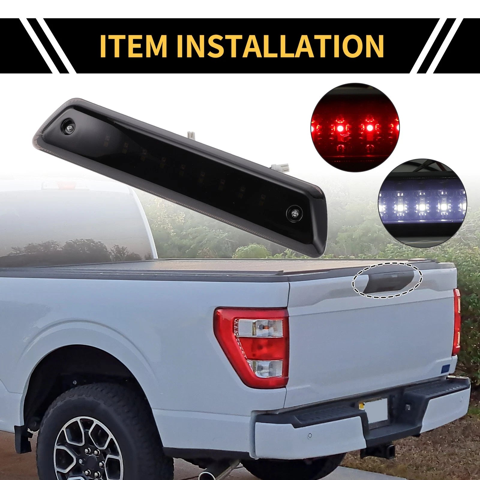 LED Third Brake Light Smoked Lens for Ford F-150 