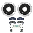 Set of 2 Front Rotors & Bosch QuietCast Brake Pads for Ranger RWD