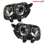 Set of 2 LED Headlights for Dodge Challenger (2015–2018) Black