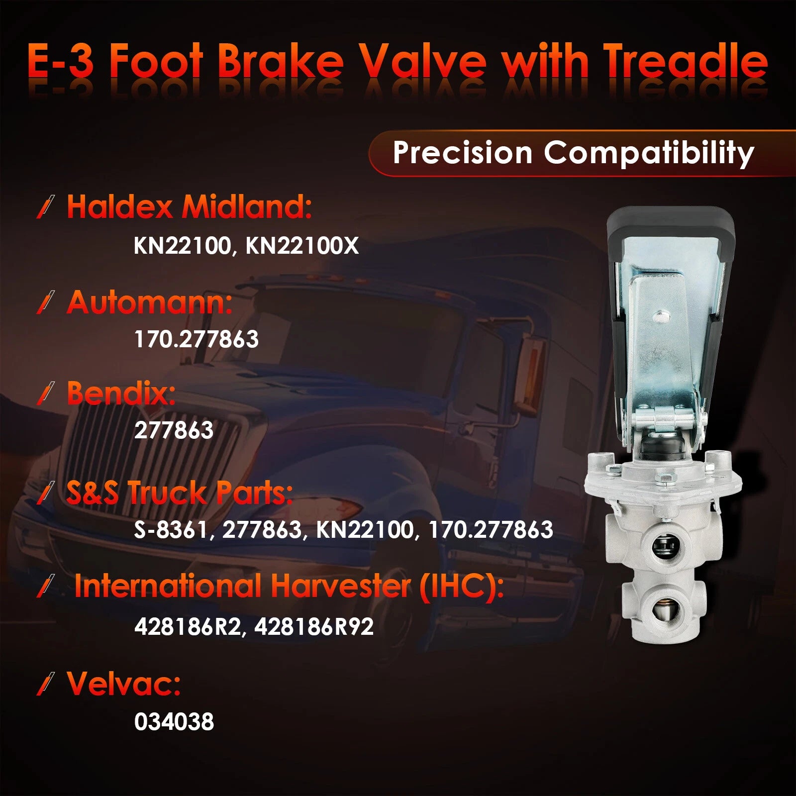 Foot Brake Control Valve for Haldex Bendix (Automann)