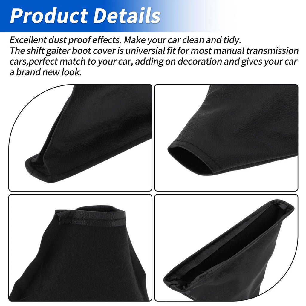 Gear Shift Stick Gaiter for Toyota Corolla (2007–2013) Faux Leather Black
