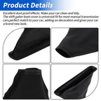 Gear Shift Stick Gaiter for Toyota Corolla (2007–2013) Faux Leather Black