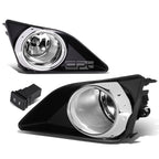 Pair of Fog Lights with Switch for Toyota Corolla (2009–2010) - Clear Lens, Chrome Ring