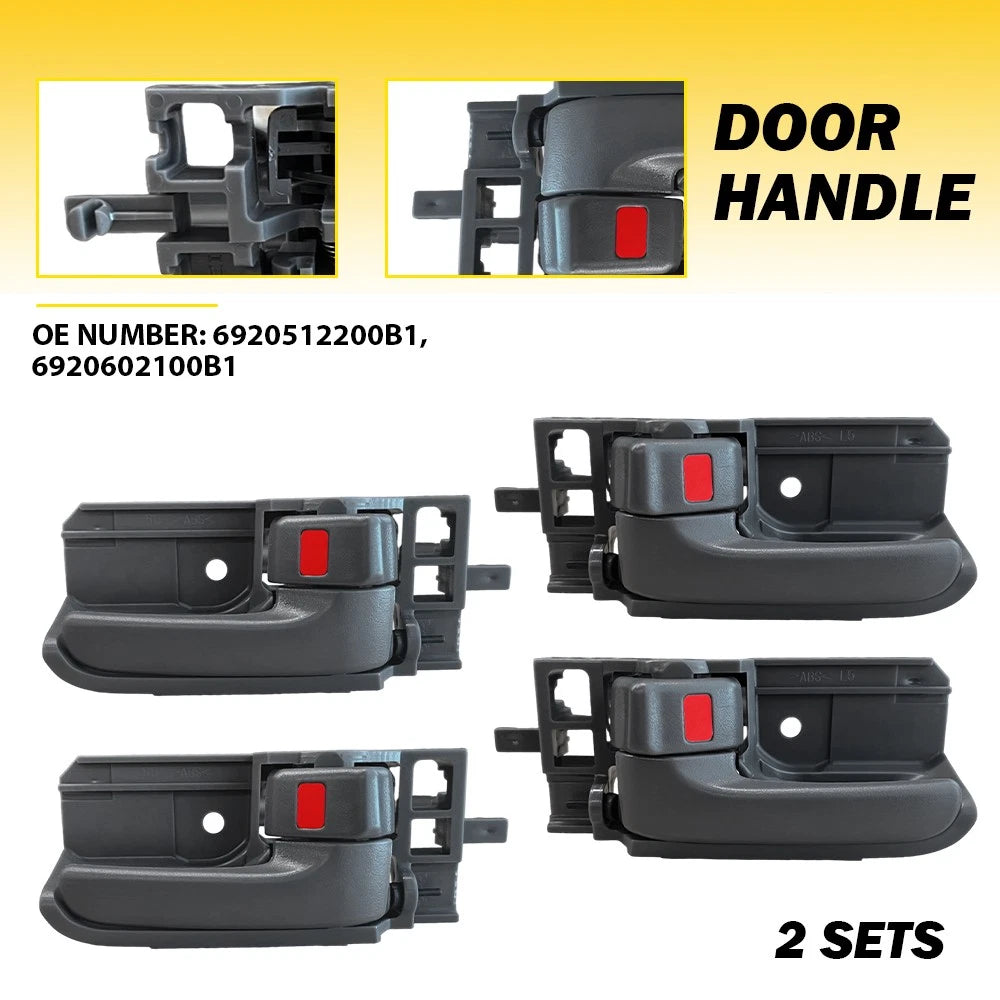 Set of 2 Inside Door Handles for Toyota Tacoma (2005–2015) & Corolla (2003–2008)
