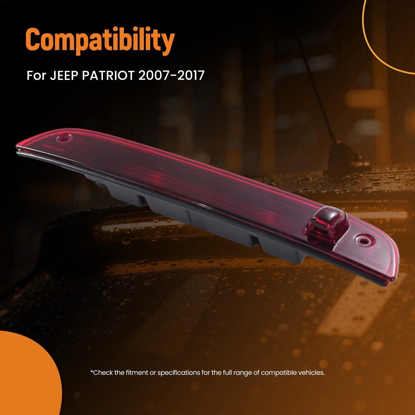 Rear LED 3rd Brake Light for Jeep Patriot (2007–2017) 5116236AF