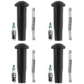 Set of 4 Denso Iridium Power Spark Plugs & Coil Boots for Ford Focus (2003–2004)