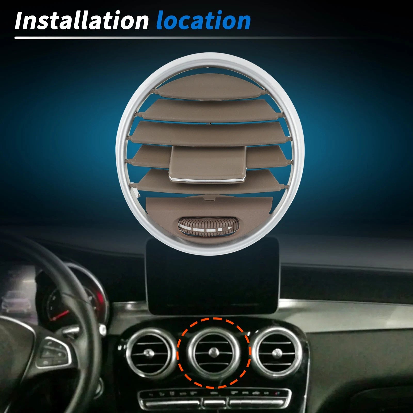 A/C Air Vent Grill for Mercedes Benz X164 GL 350 450 (2007–2012) No.A1648302154
